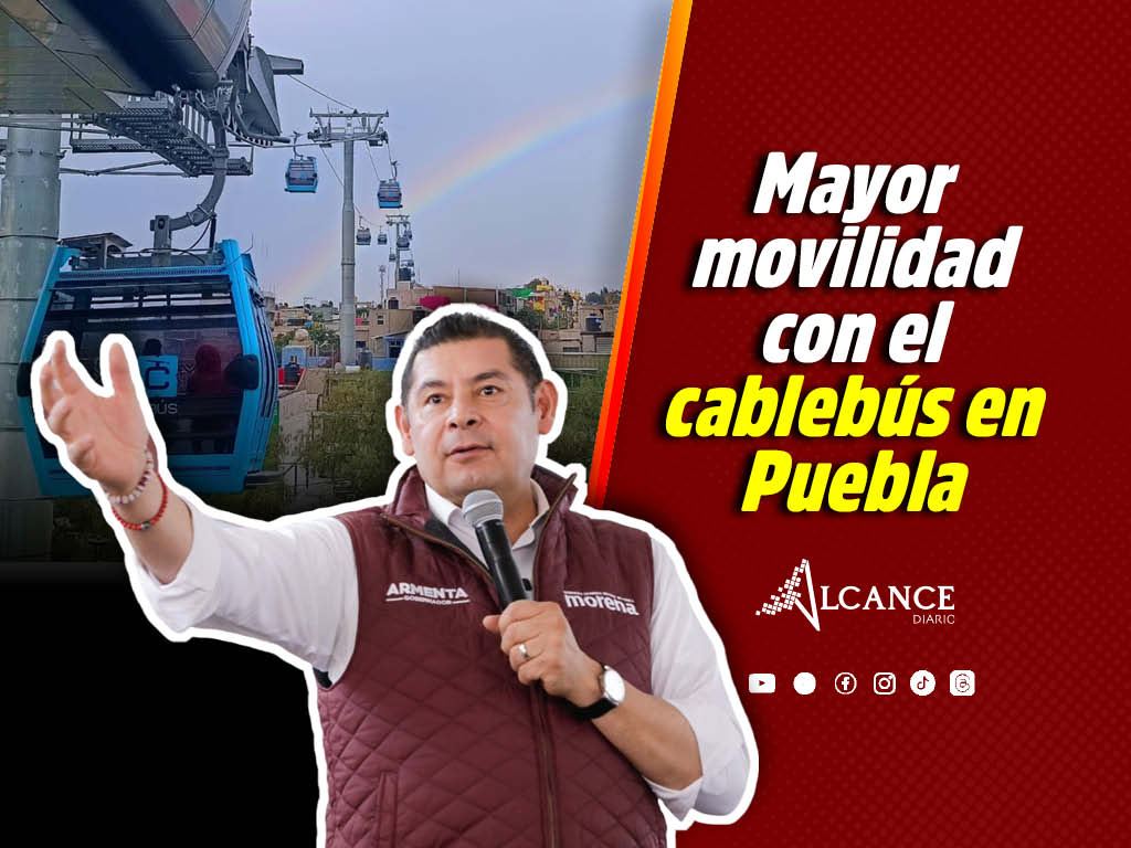 Alejandro Armenta afirma que creará cuatro rutas de cablebús en la ciudad de Puebla