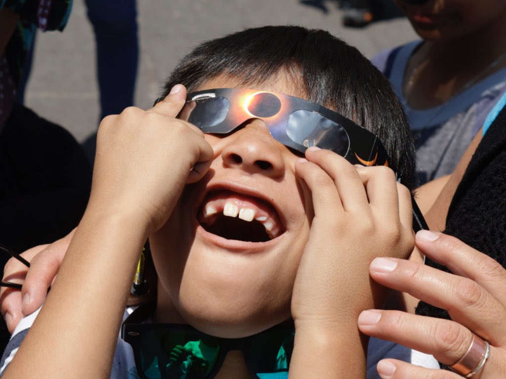 Así se vivió en Puebla el eclipse solar