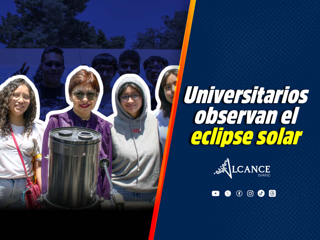 Comunidad BUAP atestigua el eclipse total con telescopios instalados en CU