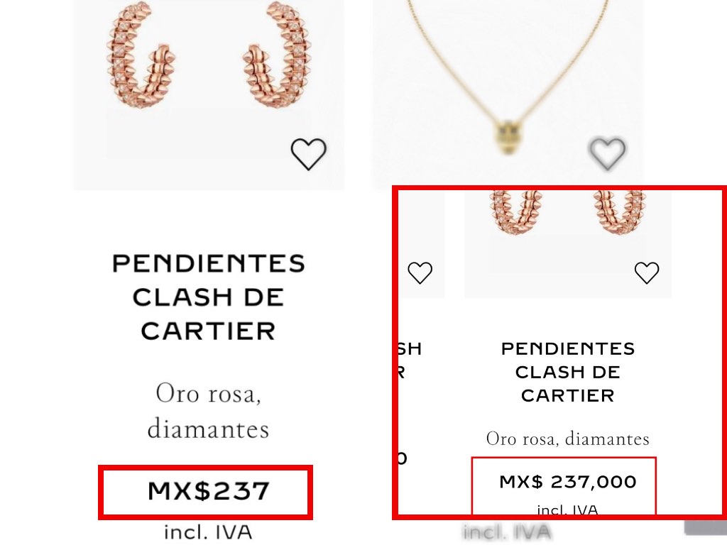 Cartier se equivoca y joven compra aretes de 200 mil pesos en solo 237