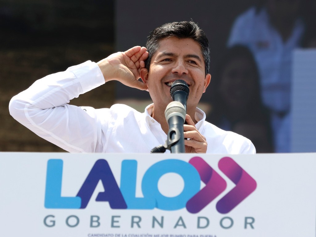 Seguridad, tema central de Eduardo Rivera en San Martín Texmelucan