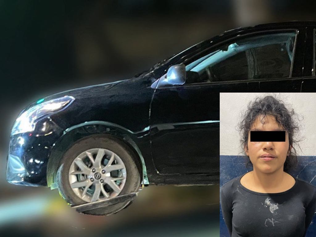Mujer asaltó a otra y desata persecución en un vehículo robado junto a su hija en Puebla
