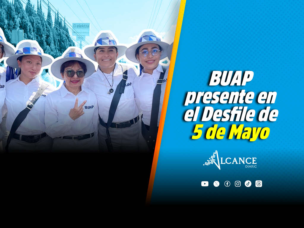 Rectora de la BUAP encabeza primera participación en el Desfile del 5 de Mayo