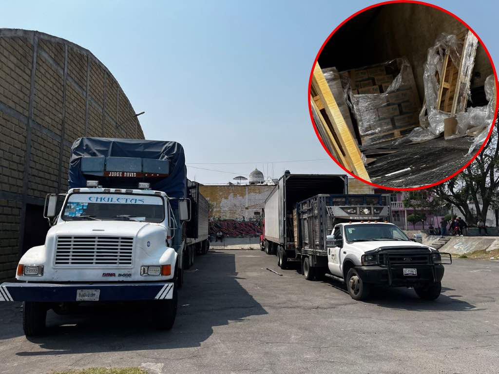 Exhibe Abraham Salazar de MC llegada de tráileres con despensas y leche al CERI de Texmelucan