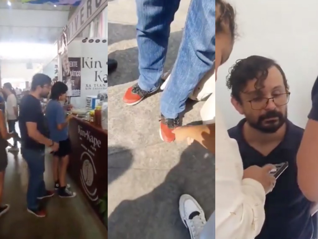 Captan a acosador en la Feria de Puebla, grababa mujeres debajo de la falda