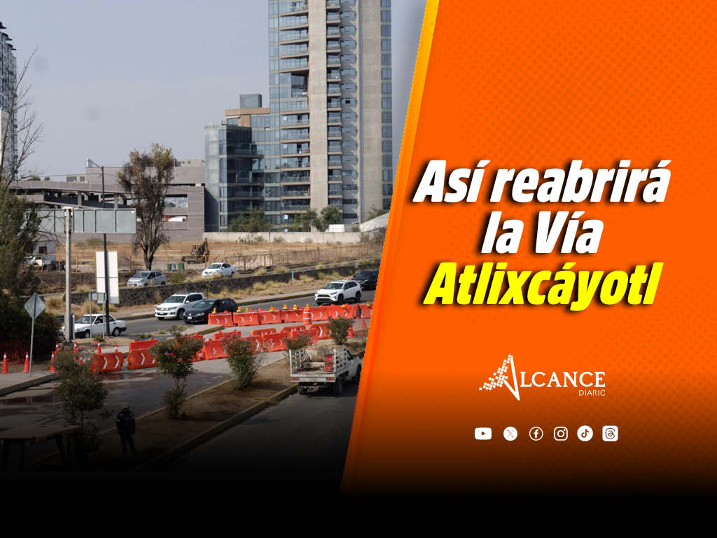 Así sería la reapertura de los carriles centrales de la Vía Atlixcáyotl este 15 de mayo