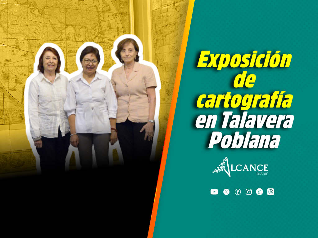 Recorre Lilia Cedillo la exposición El Arte de la Cartografía en Talavera Poblana