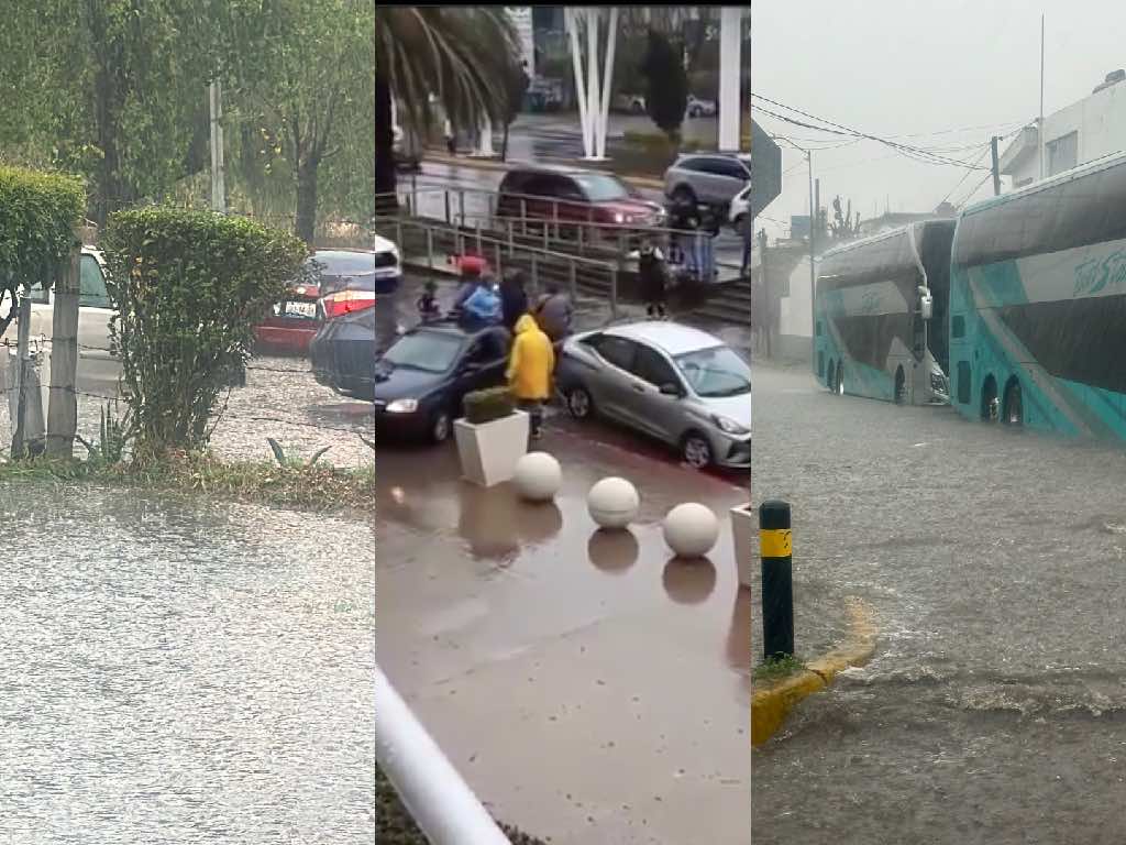 Lluvia sorprende a poblanos; se inundan vialidades al norte de la capital