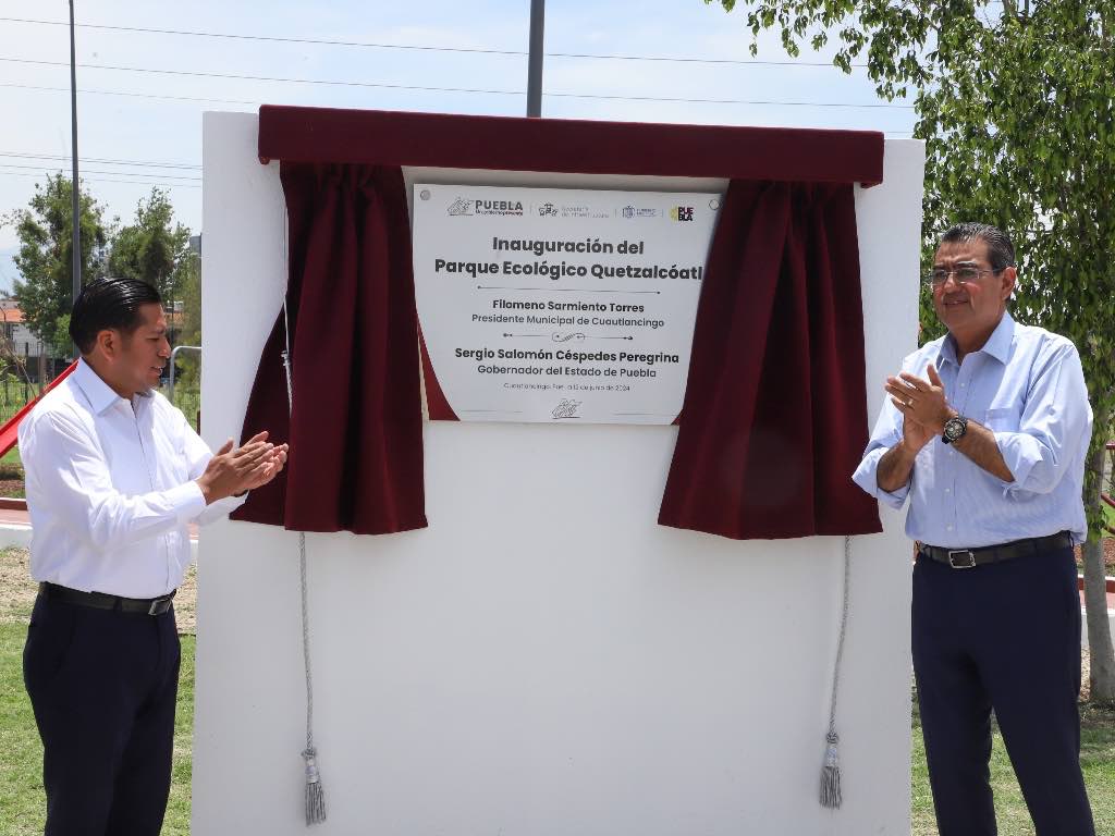 Inauguran el Parque Ecológico "Quetzalcóatl" en Cuautlancingo