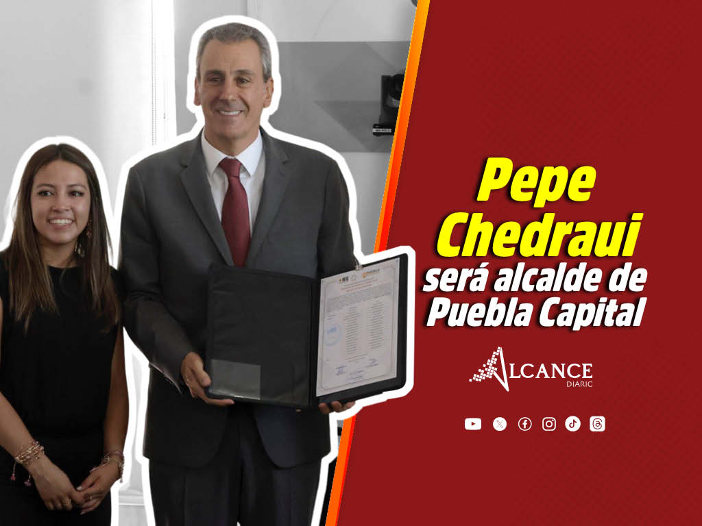 “Tiempo de que a Puebla le vaya bien”: Pepe Chedraui tras recibir constancia de presidente electo