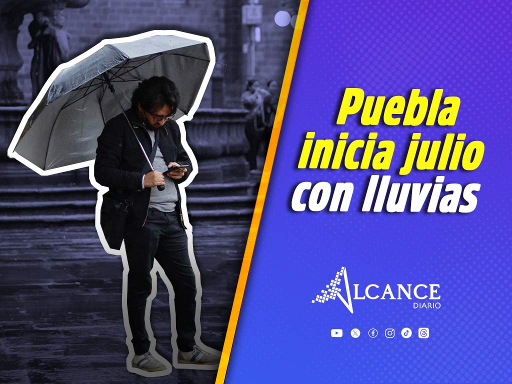 Puebla arranca la semana con lluvias debido a la depresión tropical "Chris"