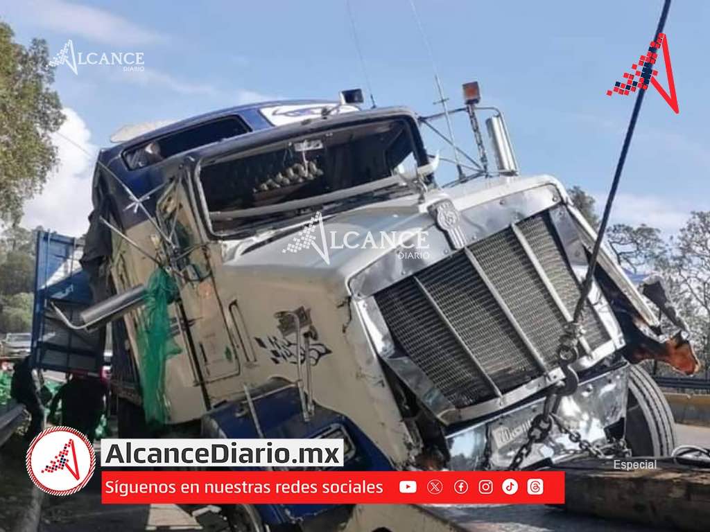 Accidente en la México-Puebla a altura de Tlahuapan deja dos personas lesionadas