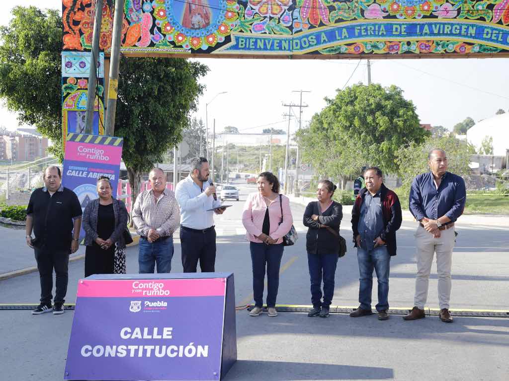 Ayuntamiento de Puebla inaugura calle en Santo Tomás Chautla; faltan por entregar 12 más