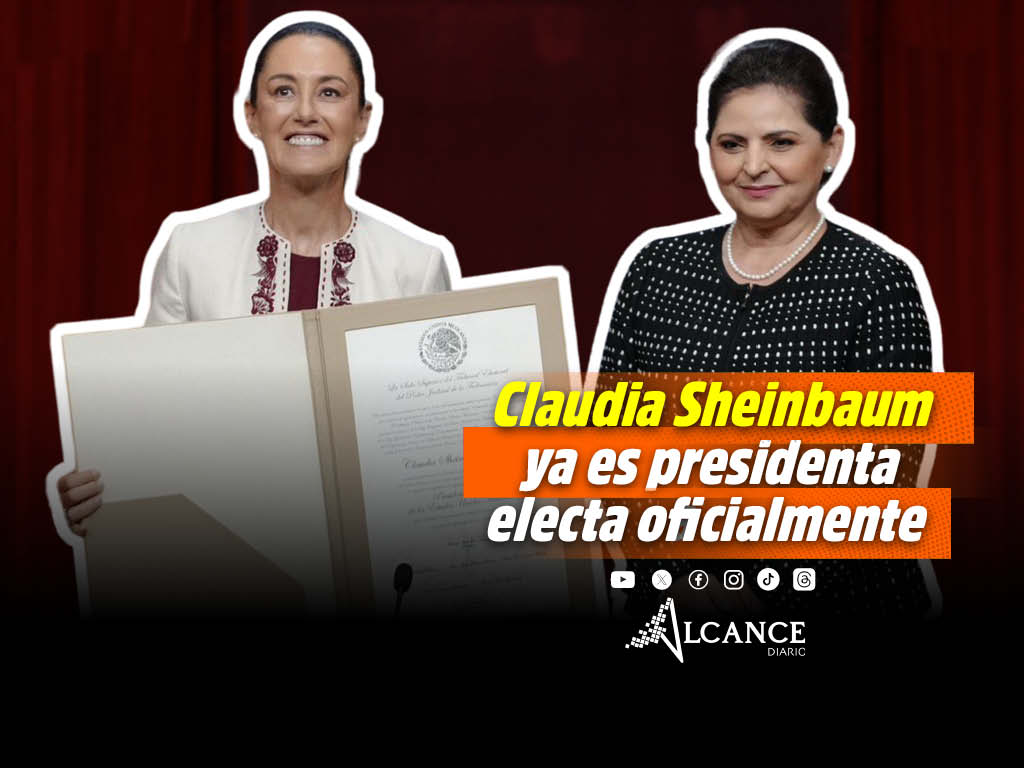 Entrega Tribunal Electoral a Claudia Sheinbaum constancia como presidenta electa