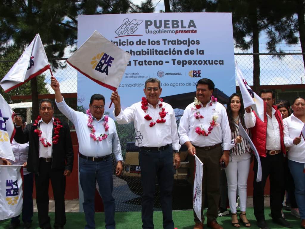 Encabeza Sergio Salomón arranque y supervisión de obras en Ixtacamaxtitlán y Aquixtla