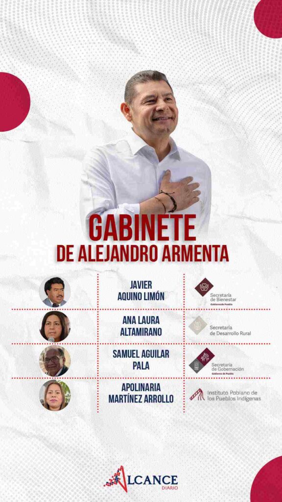 Presenta Alejandro Armenta a primeros cuatro funcionarios de su gabinete estatal