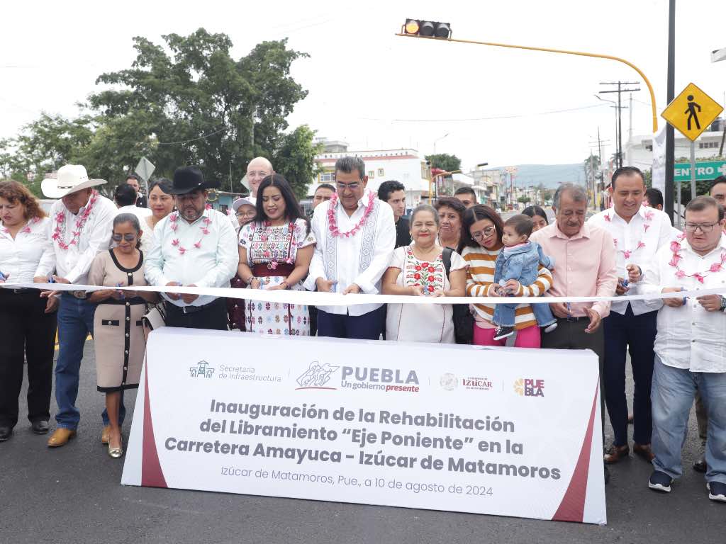 Inaugura la rehabilitación del Libramiento “Eje Poniente” de la carretera Izúcar de Matamoros – Amayuca