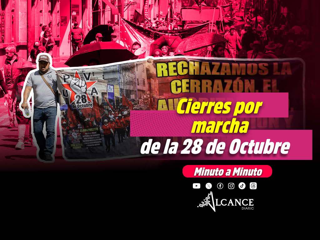Minuto a Minuto: Estas son las calles bloqueadas por la marcha de la 28 de Octubre