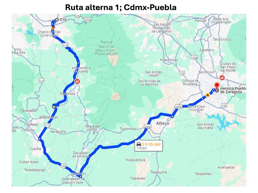 Cumple 21 horas el bloqueo de la autopista México-Puebla: estas son las vías alternas