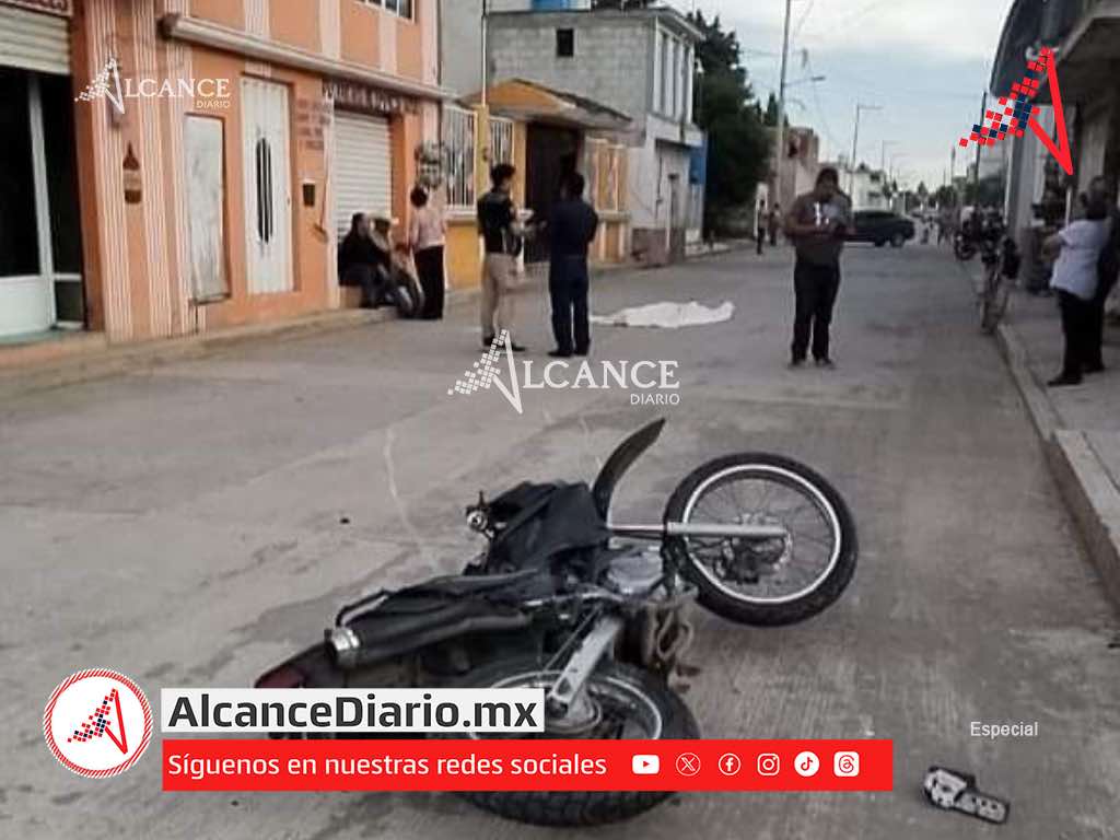 Motociclista muere luego de esquivar a un perrito y derrapar en San Martín Texmelucan
