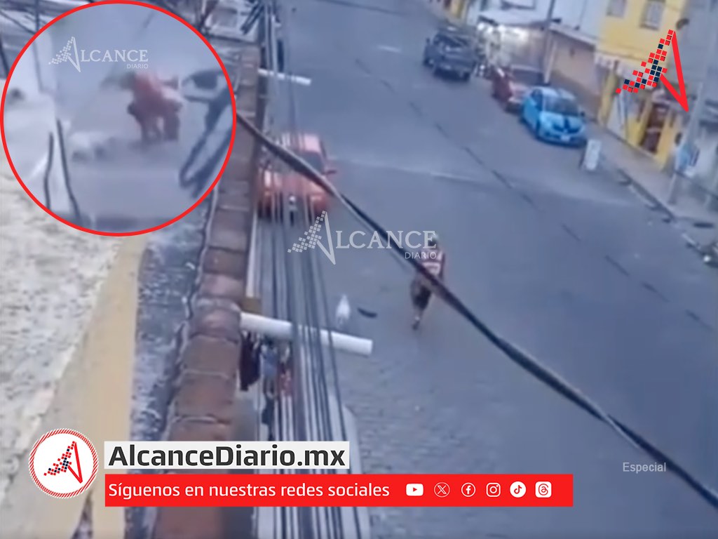 Captan agresión a perrito en Tehuacán; sujeto lo patea y golpea con cadena