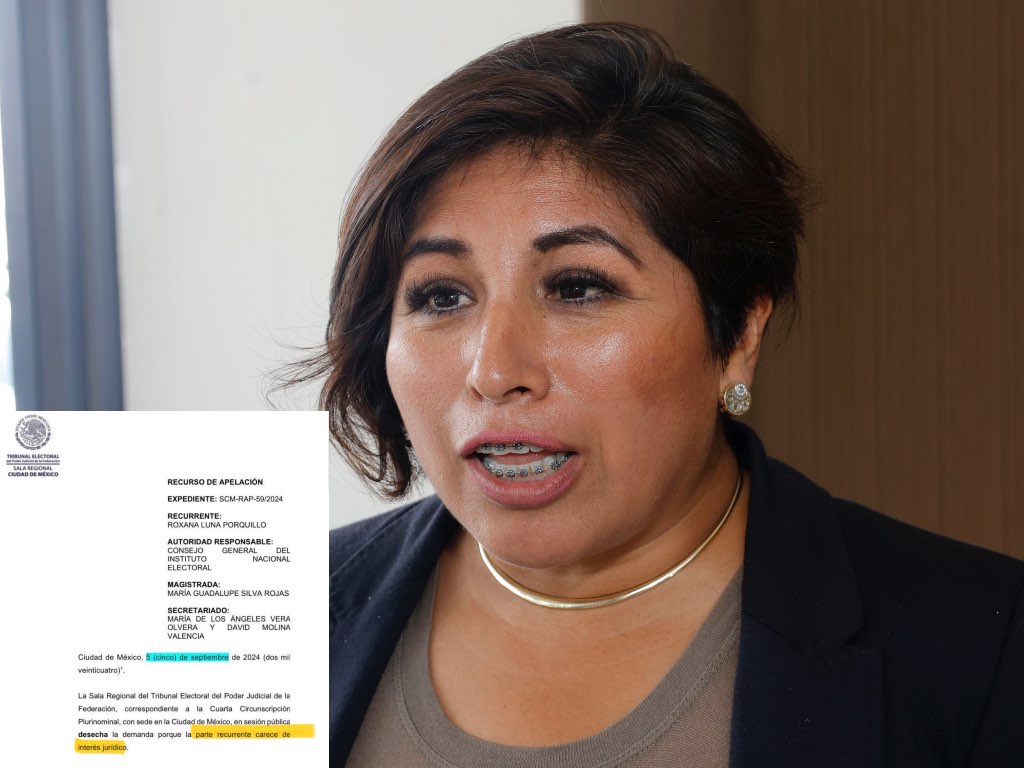 Desechan queja de Roxana Luna por fiscalización en elección de San Pedro Cholula