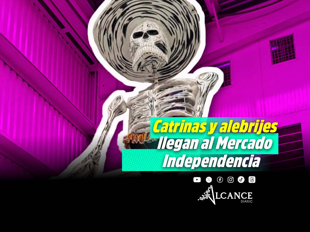 ¿Ya conoces el corredor de catrinas y alebrijes del Mercado Independencia?