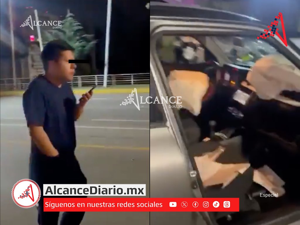 Vehículo cae del puente del bulevar del Niño Poblano y casi atropella a dos motociclistas; médico sería responsable