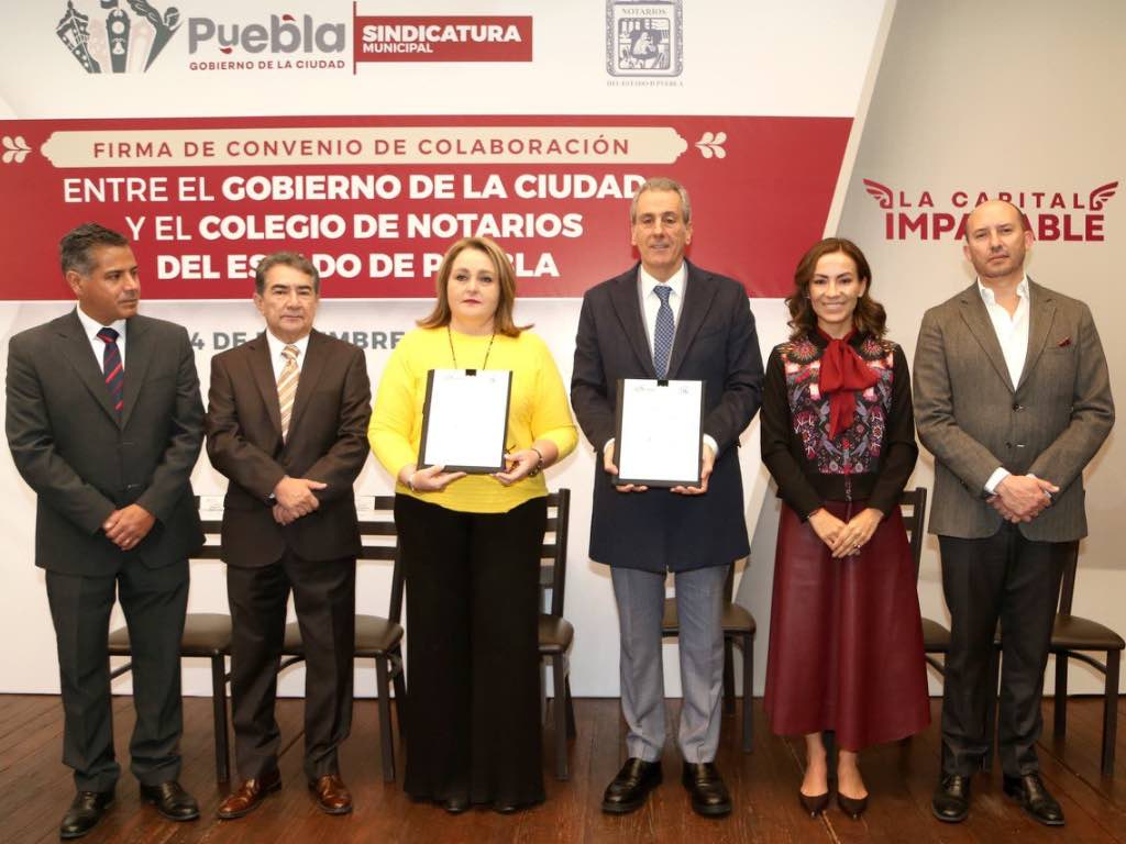 Comuna firma convenio con el Colegio de Notarios del Estado de Puebla