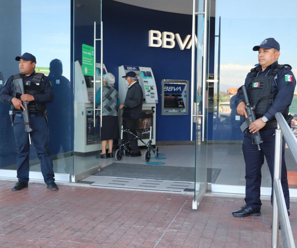 Refuerzan acompañamiento bancario en San Pedro Cholula por temporada decembrina