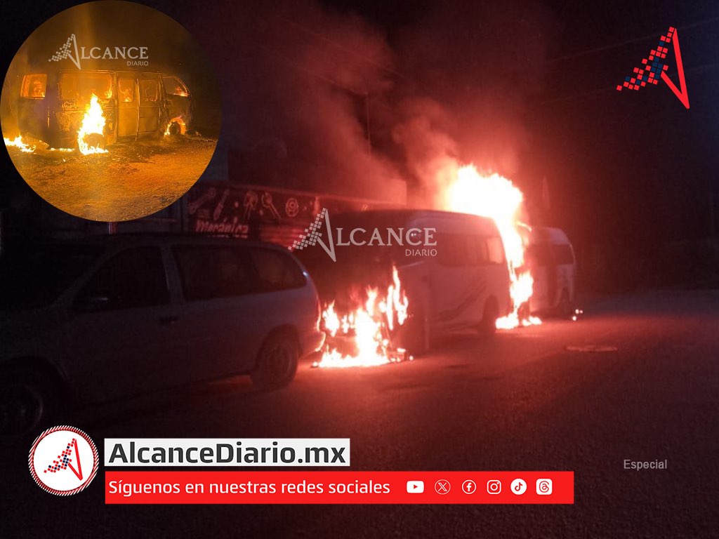 Calcinan unidades de la ruta Malacatepec por supuesta riña entre concesionarios y choferes