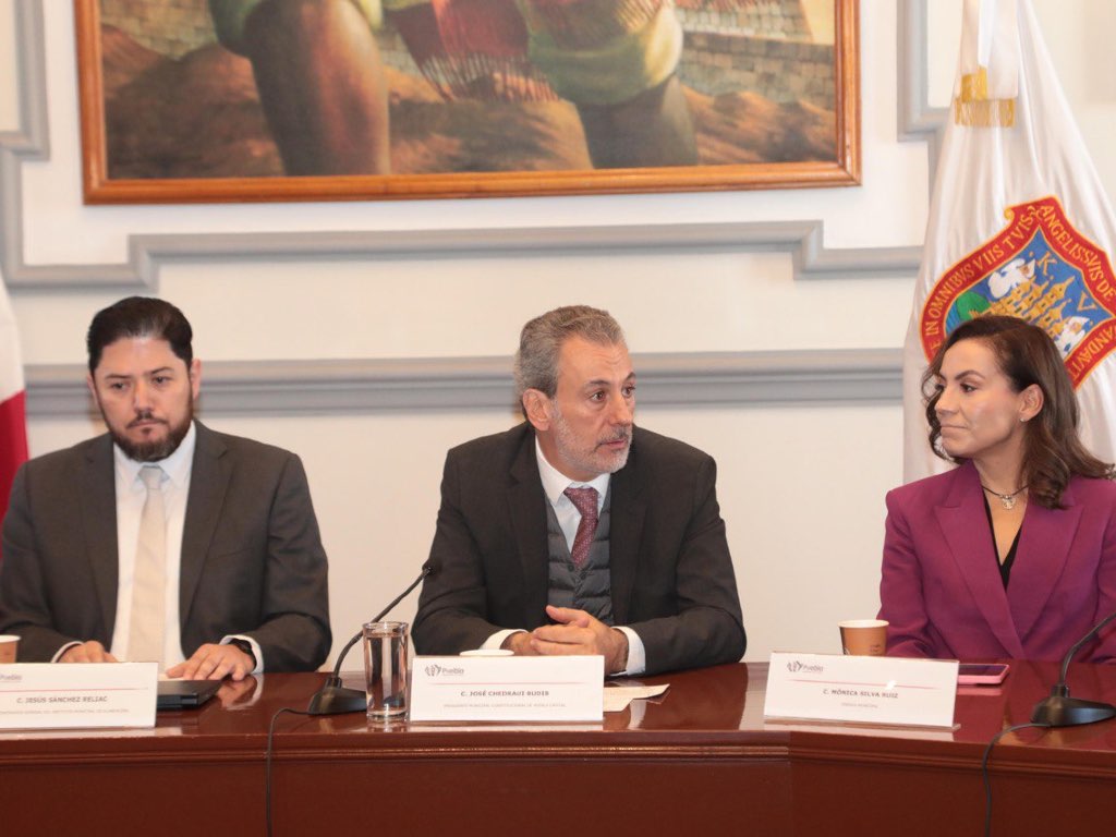 Presenta Pepe Chedraui a regidores avances del Plan Municipal de Desarrollo para Puebla