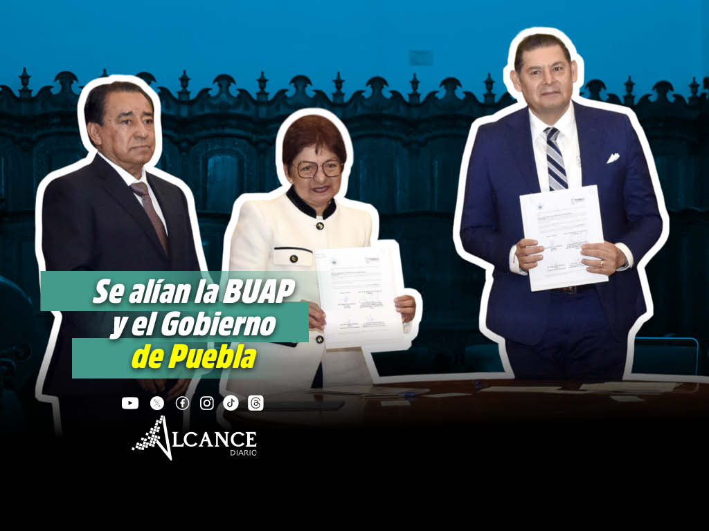 Lilia Cedillo y Alejandro Armenta firman convenio de colaboración; BUAP y Gobierno trabajarán de la mano