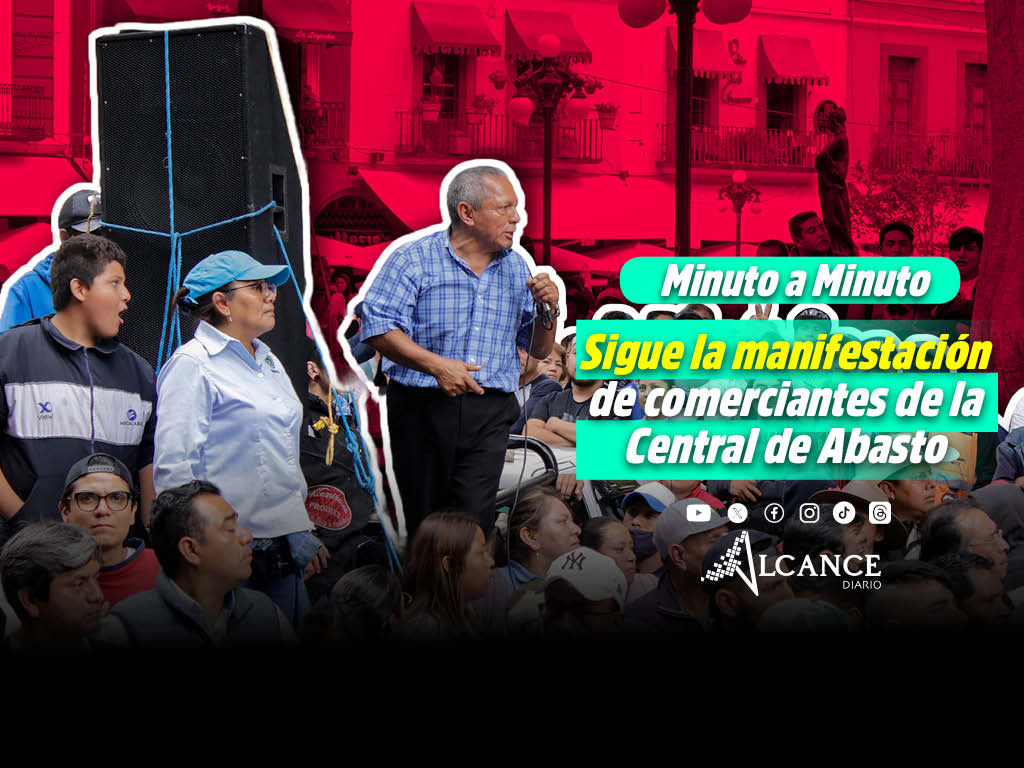Marchan comerciantes de la Central de Abasto que exigen seguridad, sigue aquí el curso de la manifestación