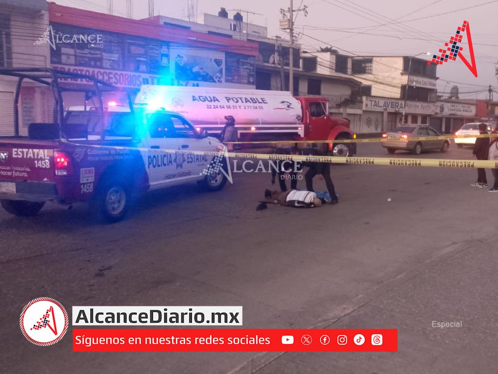Muere hombre atropellado en Amozoc y responsable se da a la fuga