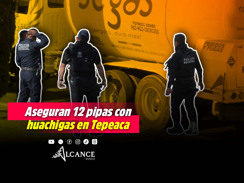 Decomisan 12 pipas presuntamente usadas para “huachigas” en la zona de Tepeaca; habría dos detenidos
