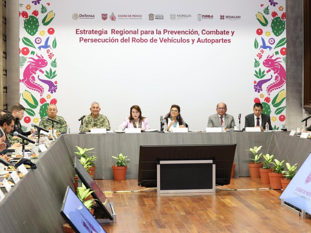 Coordinan Puebla, CDMX, Morelos y EdoMex acciones contra robo de vehículos