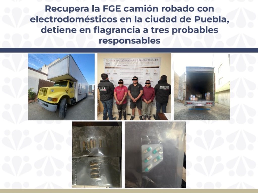 En la Jorge Murad recuperan camión robado con electrodomésticos; hay tres detenidos