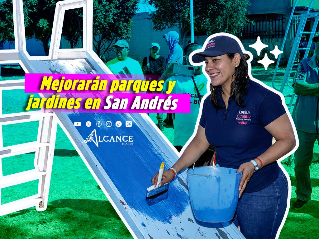 Arrancan jornada de mantenimiento en parques y jardines en San Andrés Cholula