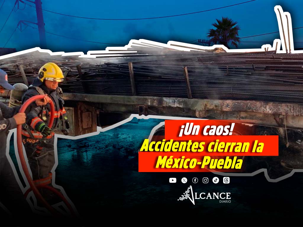 Accidentes cierre autopista México Puebla