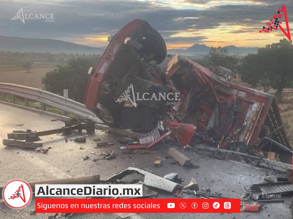 Camión accidente Amozoc Perote