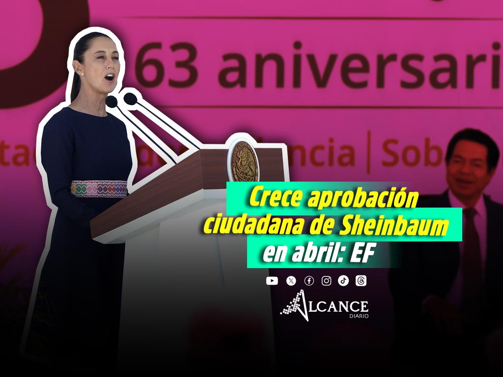 Claudia Sheinbaum alcanza 81% de aprobación ciudadana en abril, según encuesta de El Financiero