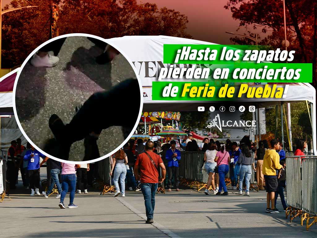 Fan de Scorpions pierde zapato en concierto de la Feria de Puebla