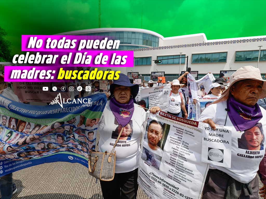 “Nada que celebrar”: Madres Buscadoras durante marcha en Puebla