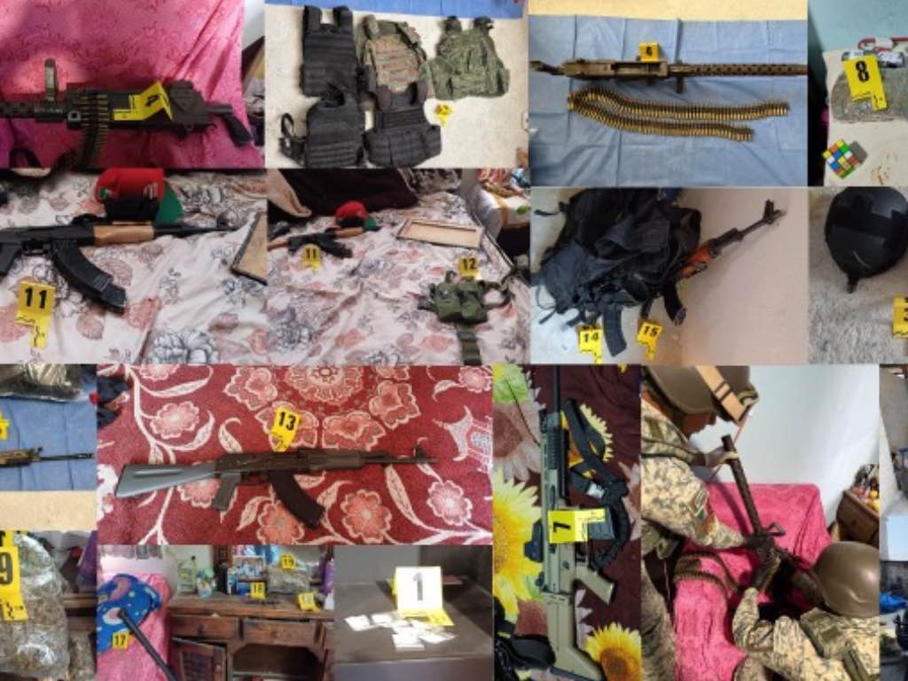 Decomisan arsenal en casa de seguridad de grupo delictivo en Tlalancaleca