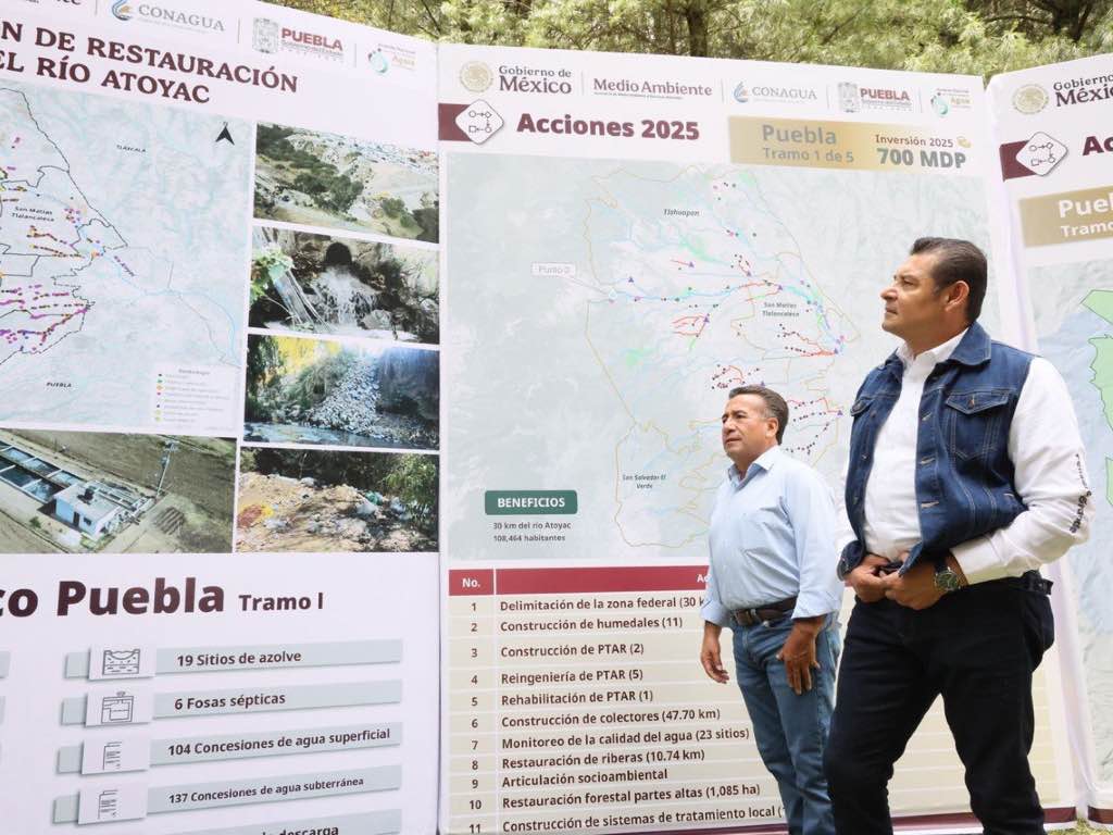 Impulsan Gobierno y CONAGUA acciones de restauración desde nacimiento del Río Atoyac