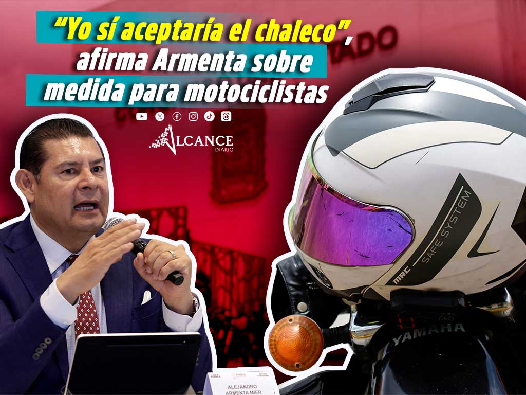 Armenta a favor de placa en casco y chaleco de motociclistas en Puebla