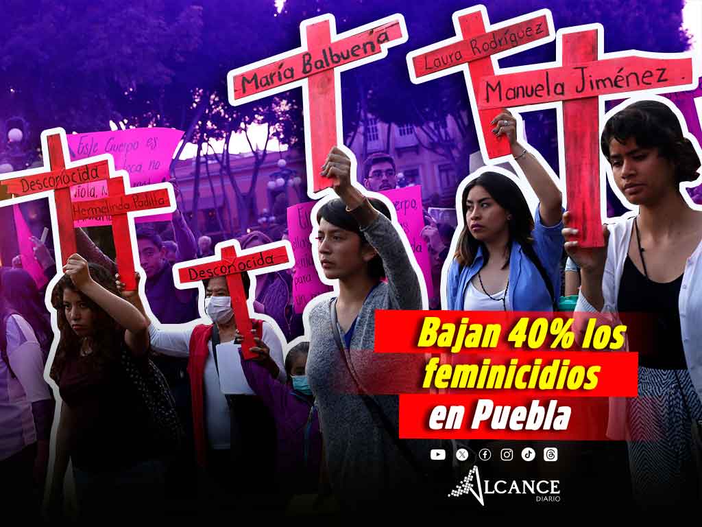 Feminicidios en Puebla se redujeron 40% en primer semestre de 2025