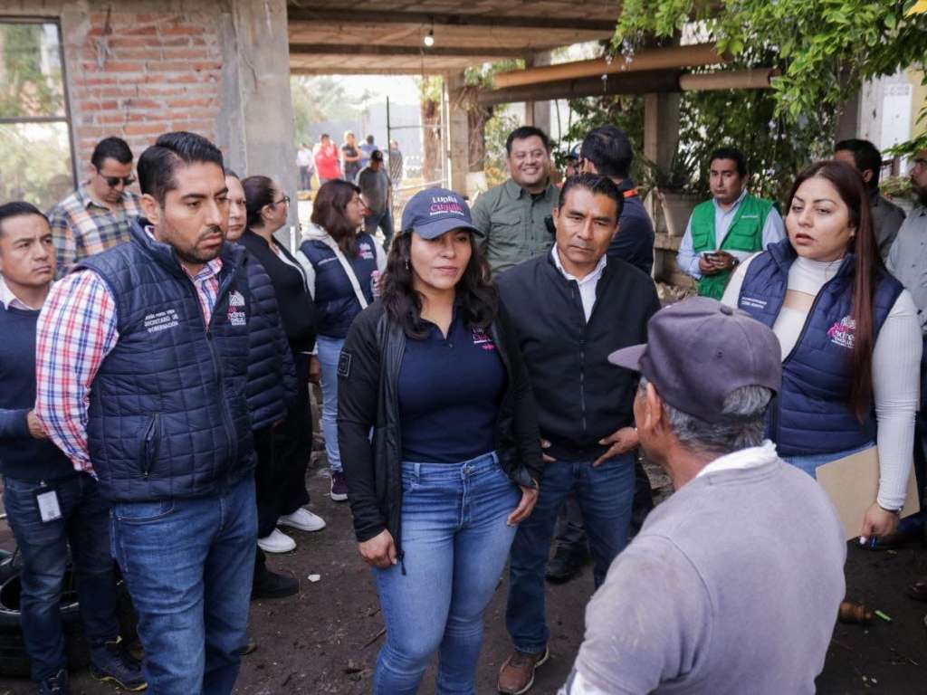  Atienden zonas afectadas por las intensas lluvias en San Andrés Cholula