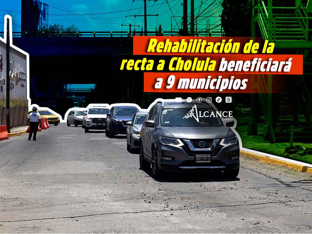 Inicia la rehabilitación de las laterales en la Recta a Cholula